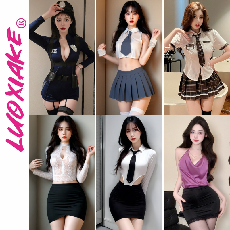 Role Play Uniforms Maid Secretary Nurse Secretary Student Police Uniforms Multiple Types Sexy Role Play Costumes Hollow Out See Through Erotic Costumes