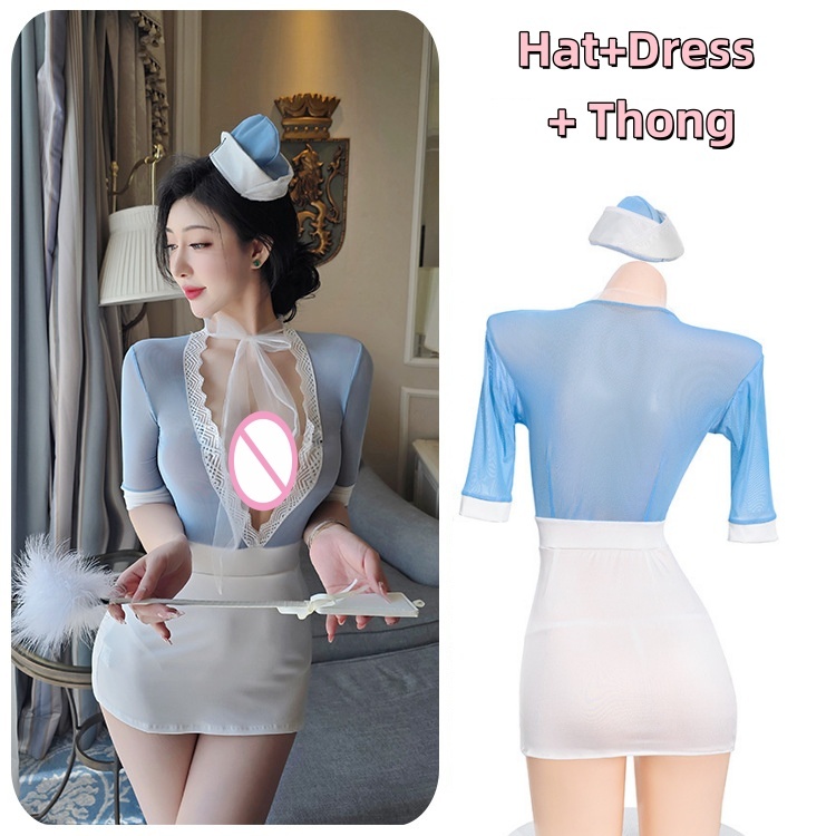 Role Play Uniforms Maid Secretary Nurse Secretary Student Police Uniforms Multiple Types Sexy Role Play Costumes Hollow Out See Through Erotic Costumes - 图片 5